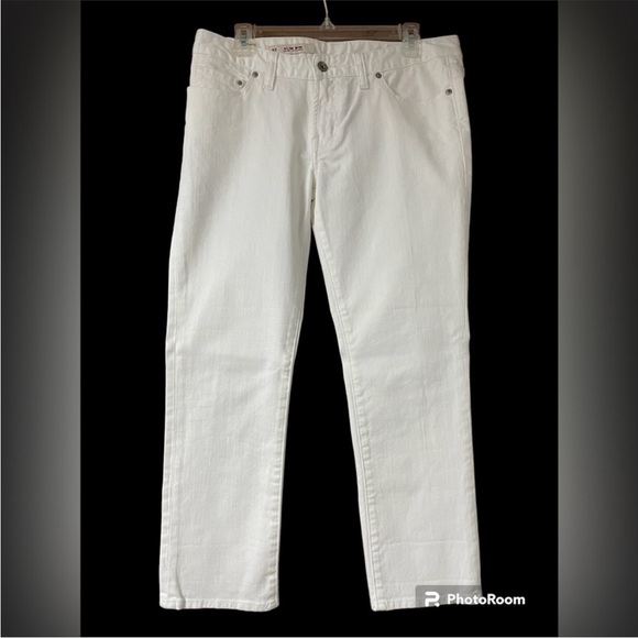 Size w10 X2 slim low rise ankle length white jeans - Picture 1 of 7